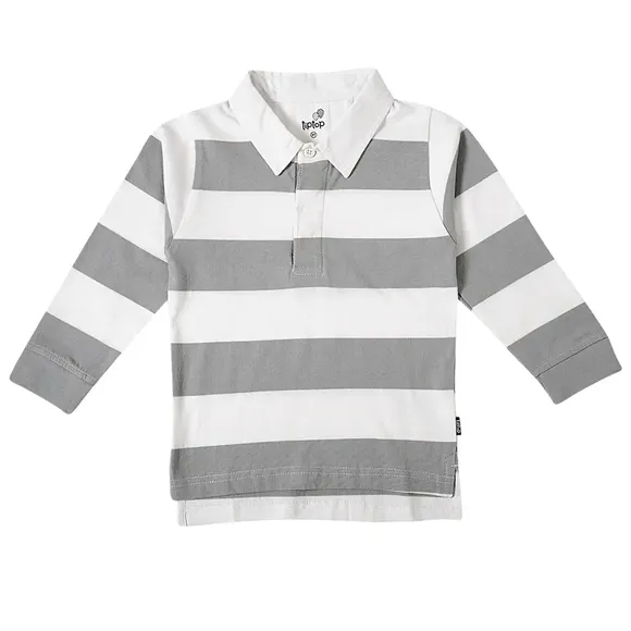Camiseta Polo Manga Longa Kids Listrada Malha Tip Top