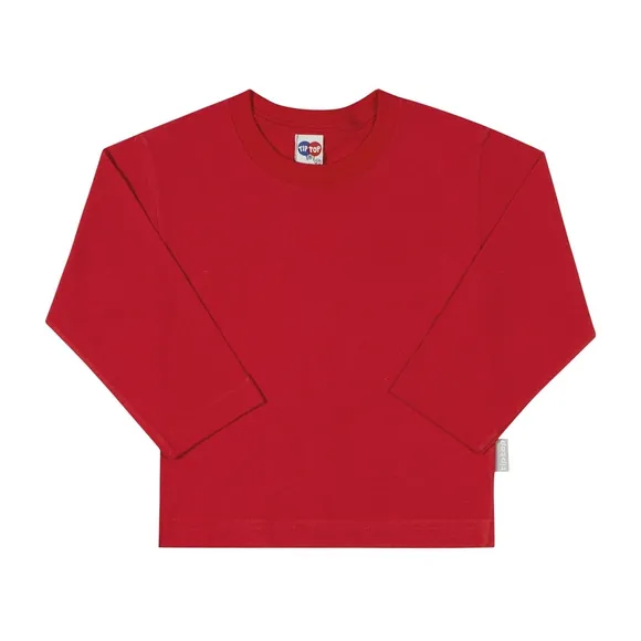 Camiseta Manga Longa Meia Malha Básica Ml Unissex Kids
