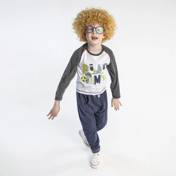Camiseta Manga Longa Sports Meia Malha Kids Tip Top
