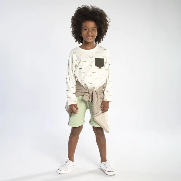 Camiseta Manga Longa Dogs Meia Malha Kids Tip Top