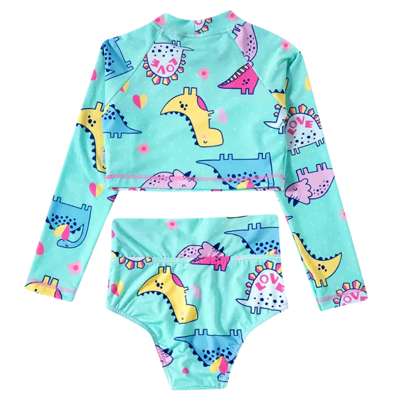 Top Com Calcinha Praia Dina Love Elastano Kids Proteção Uv 50+