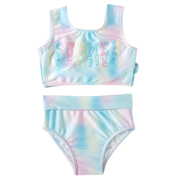 Top Com Calcinha Sorvetes Lycra Kids Proteção Uv50+ Tip Top