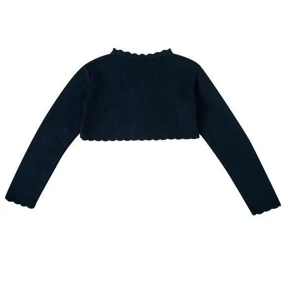 Bolero Manga Longa Kids Liso Tricot Tip Top