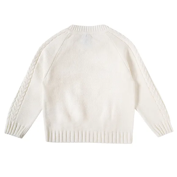 Blusão Com Botões Estampa Lisa Tricot Kids Tip Top