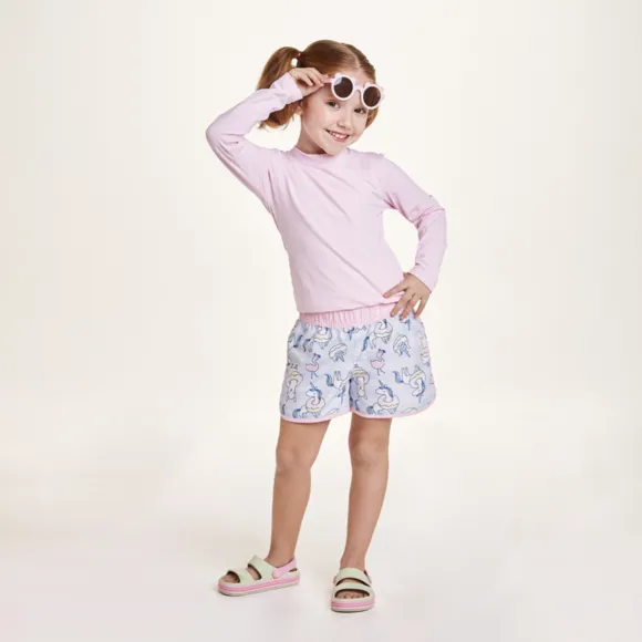 Camiseta Praia Estampa Lisa Lycra Kids Proteção Uv50+ Tip Top
