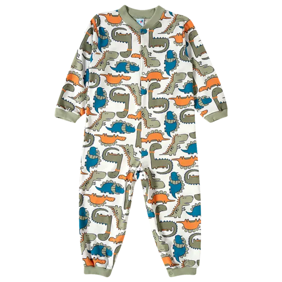 Pijama Macacão Dino Moletinho Estampado Kids Tip Top