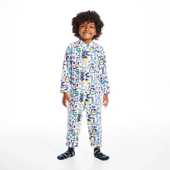 Pijama Macacão Kids Dino Rabisco Soft Tip Top
