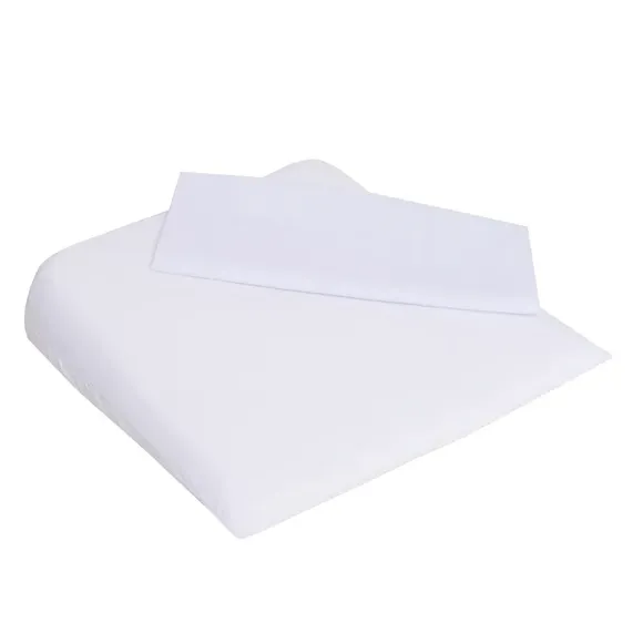 Travesseiro Anti Refluxo Para Carrinho Com Fronha 30x30cm Confort Liso Branco Papi