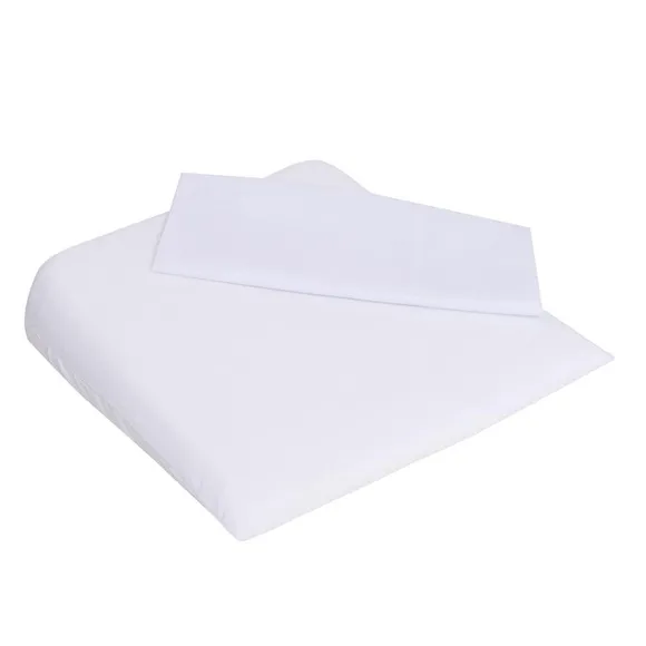 Travesseiro Anti Refluxo Para Carrinho Com Fronha 30x30cm Confort Liso Branco Papi