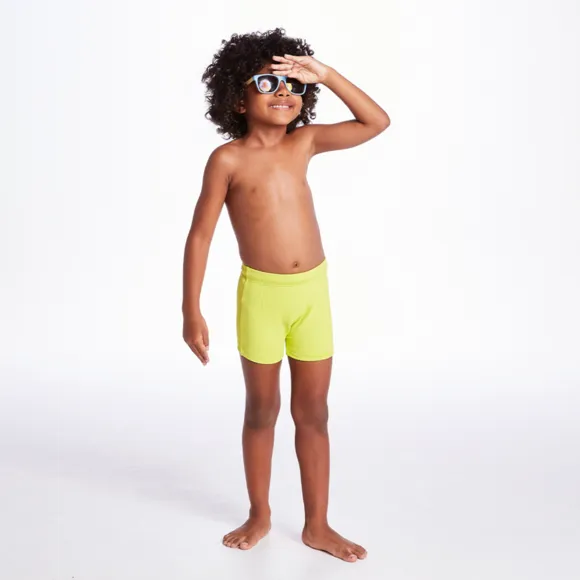 Shorts Praia Juvenil Lycra Trabalhada Proteção Uv 50+ Tip Top