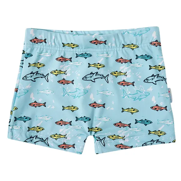 Shorts Praia Juvenil Tubarão Elastano Proteção Uv 50+ Tip Top