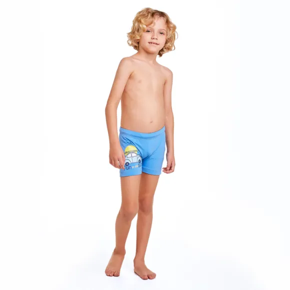 Kit Praia 2 Shorts Ondas Surf Lycra Juvenil Proteção Uv50+ Tip Top