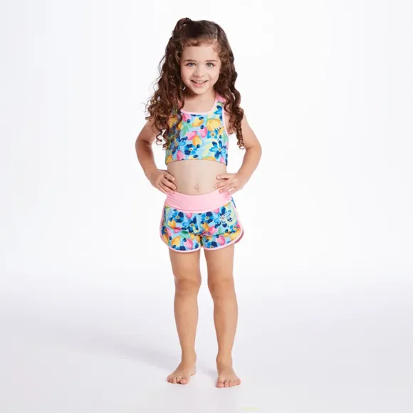 Kit Fitness Juvenil Summer Caju Elastano Proteção Uv 50+ Tip Top