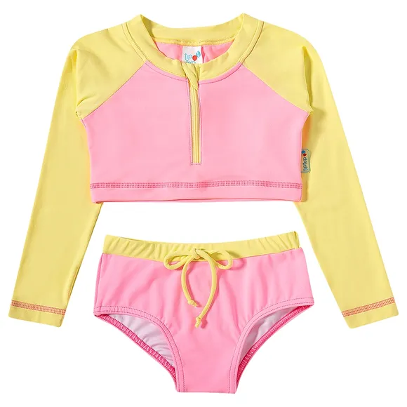 Conjunto Praia Estampa Lisa Lycra Juvenil Proteção Uv50+ Tip Top