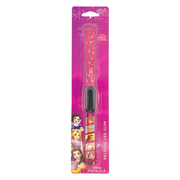 Relógio Bracelete Digital Slim Princesas Disney