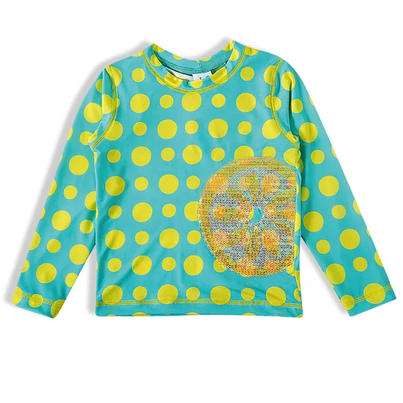 Camiseta Praia Manga Longa Limão Juvenil Proteção Uv50+