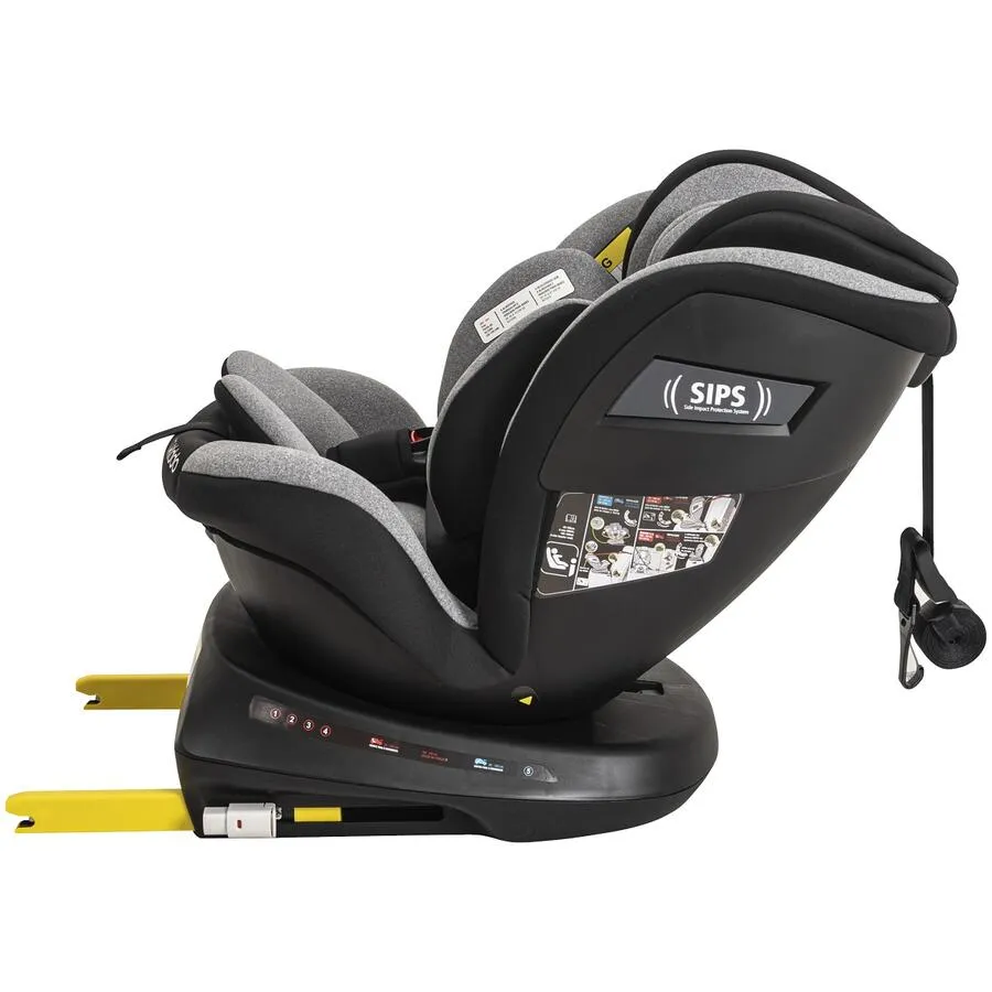 Cadeira auto isofix 0 a 36kg supra 360 melange cinza kiddo - Cadeira ...