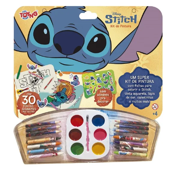 Kit Pintura 6 Peças Livro Stitch Disney