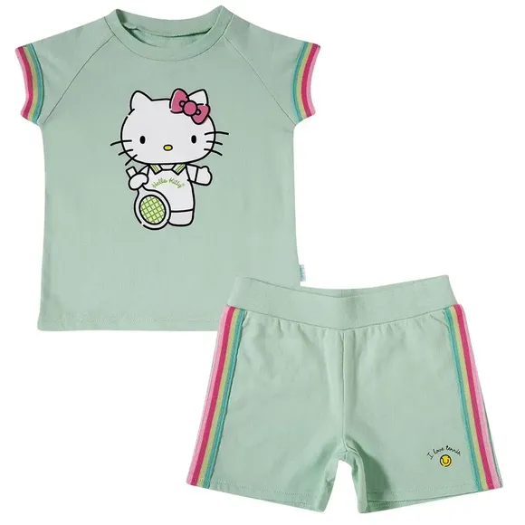 Conjunto Curto Bebê Hello Kitty Moletinho Tip Top