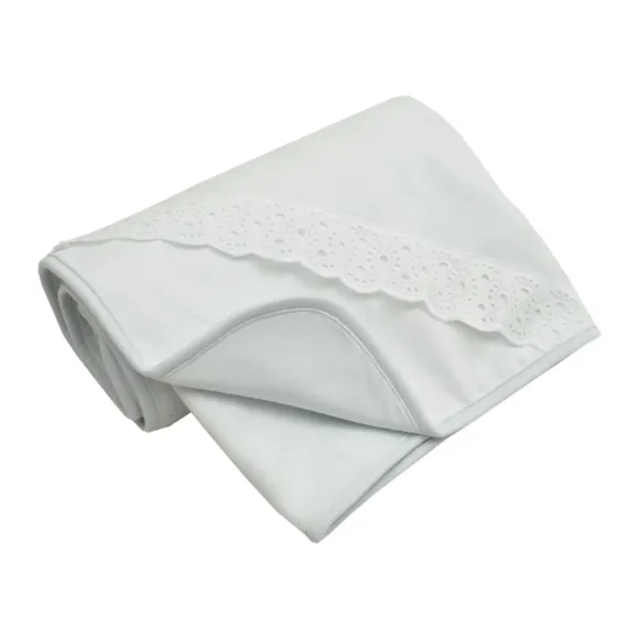 Manta Suedine Com Forro Bordado Classic Tip Branco Pitibebe
