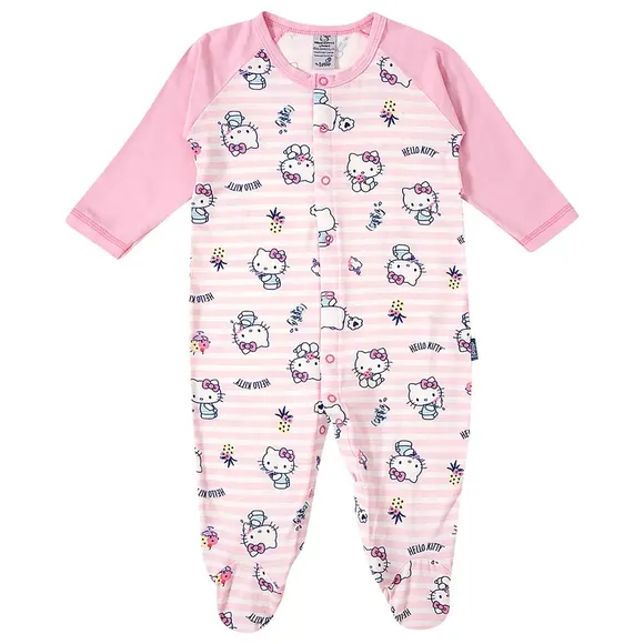 Pijama Macacão Bebê Toque Especial Hello Kitty Viscolycra Tip Top
