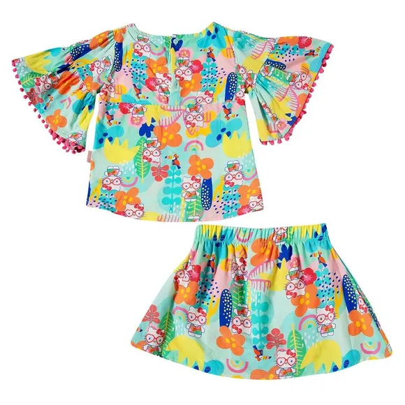 Conjunto Curto Toddler Hello Kitty Viscose Tip Top