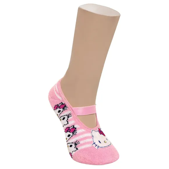 Meia Sapatilha Bebê Rosa Hello Kitty Atoalhada Tip Top