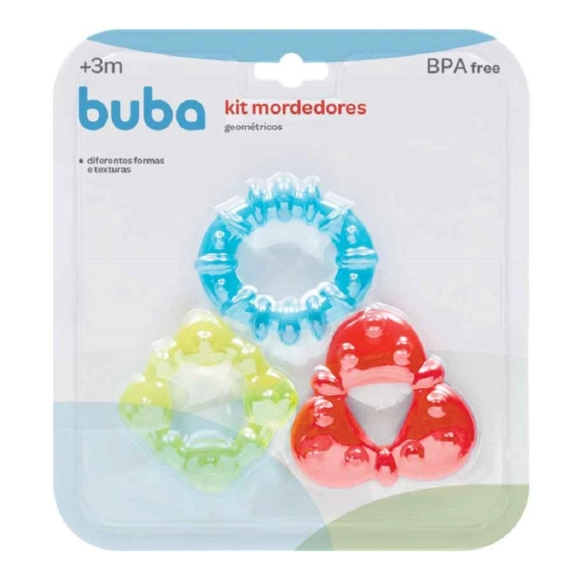 Kit 3 Mordedores Geométricos Buba