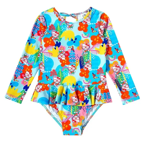 Body Praia Toddler Hello Kitty Elastano Proteção Uv 50+ Tip Top
