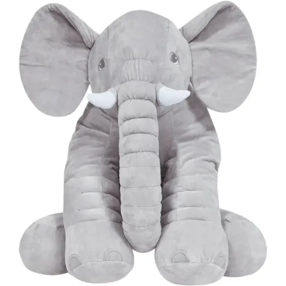 Almofada Pelúcia Elefante Gigante Cinza Buba