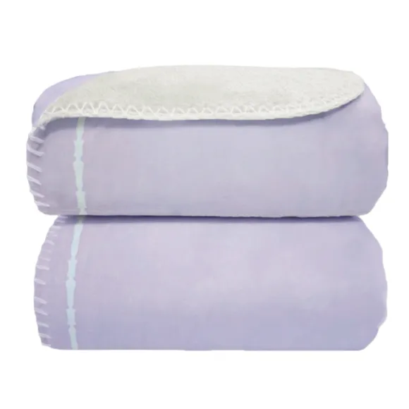 Manta Microfibra Velvet Moon Frame Lilás Laço Bebê