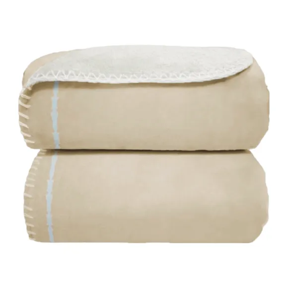 Manta Microfibra Velvet Moon Frame Bege Laço Bebê