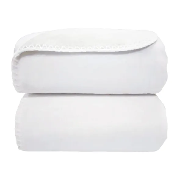 Manta Microfibra Velvet Moon Frame Branco Laço Bebe