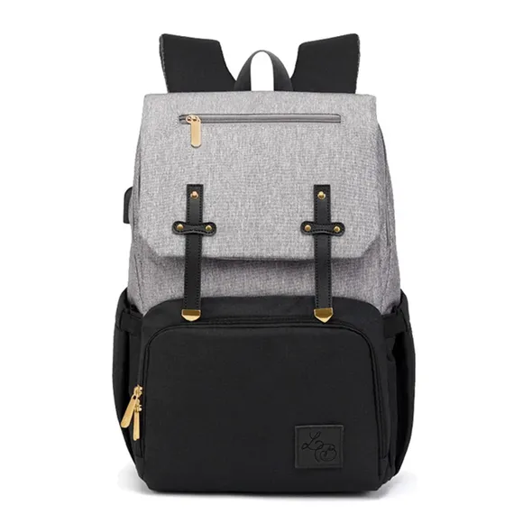 Mochila Maternidade Ayane Cinza Laco Bebe