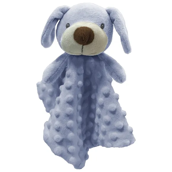 Minha Primeira Naninha Cão Azul Cashmere Laço Bebê