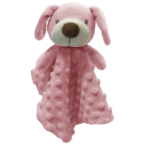 Minha Primeira Naninha Cão Rosa Dunia Laço Bebê