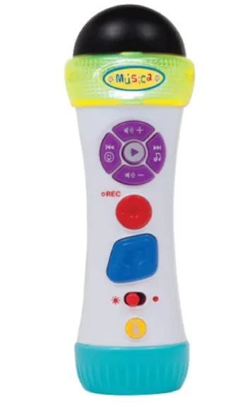 Brinquedo Microfone Musical Canta E Grava Buba