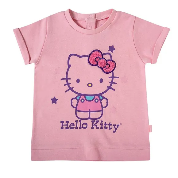 Blusa Manga Curta Kids Hello Kitty Suedine Tip Top