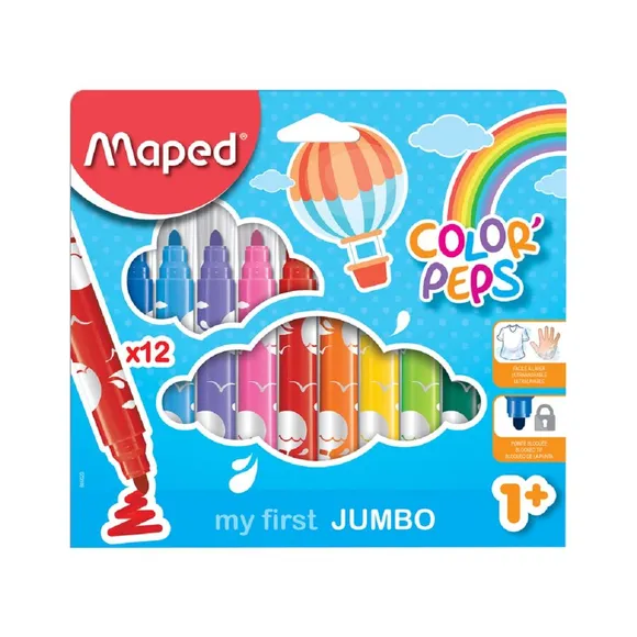 Caneta Hidrográfica 12 Peças Colorpeps Jumbo Maped