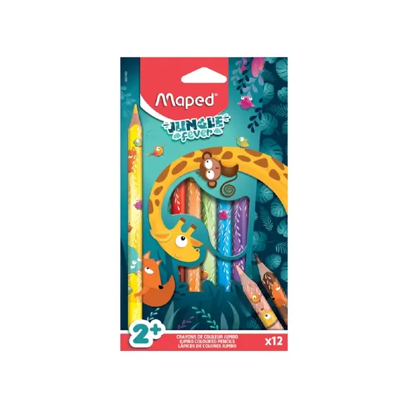 Lápis De Cor Infinity Stone 12 Peças Jungle Fever Maped