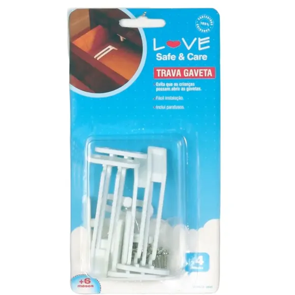 Kit 4 Travas Internas Para Gaveta Love