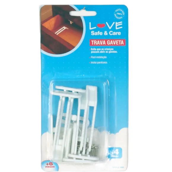 Kit 4 Travas Internas Para Gaveta Love