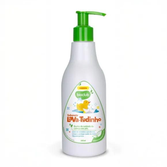 Higienizador Vegano Sabonete De Corpo Líquido Lava Tudinho 300ml Bioclub