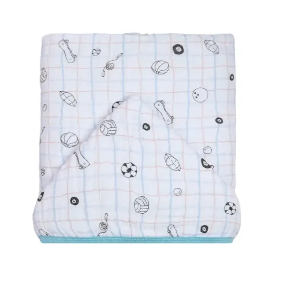 Toalha De Banho Com Capuz Forrado Soft Premium Estampado 105x85 Cm Esportes Xadrez Papi