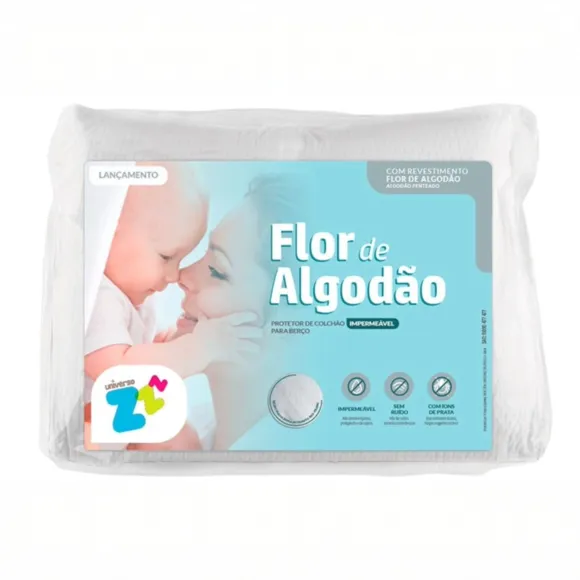 Protetor De Colchao Berco Flor De Algodao Baby Branco 70x130 Cm Fibrasca