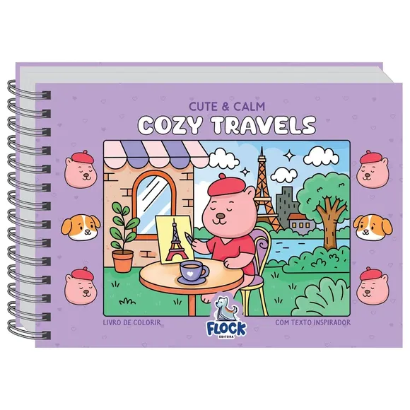 Livro De Colorir Cute E Calm Cozy Travels Flock Editora