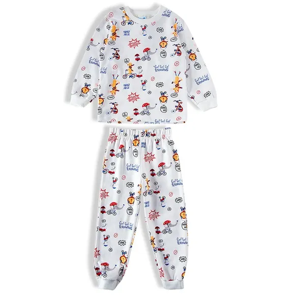 Pijama Longo Bichinhos Radicais Adulto Moletinho