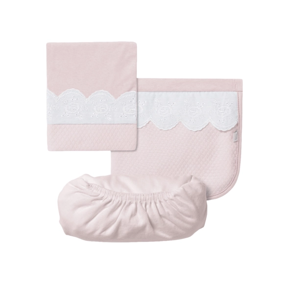 Jogo De Lençol 3pcs Premium Rosa Magia Hug Baby