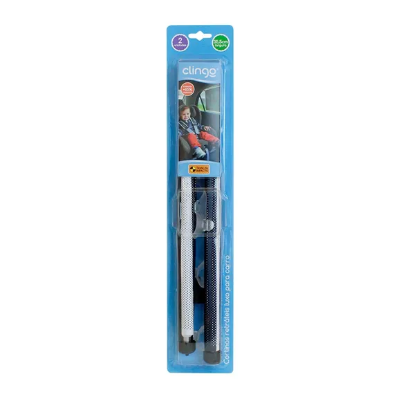 Kit 2 Protetores Solar Para Carro Retrátil Clingo