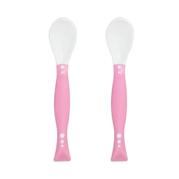 Kit 2 Colheres Ergonômicas Rosa Clingo